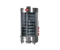 MÁQUINA DE ASSAR FRANGO 130KG COM QUEIMADOR CENTRAL G PANIZ ARV-130 A GÁS