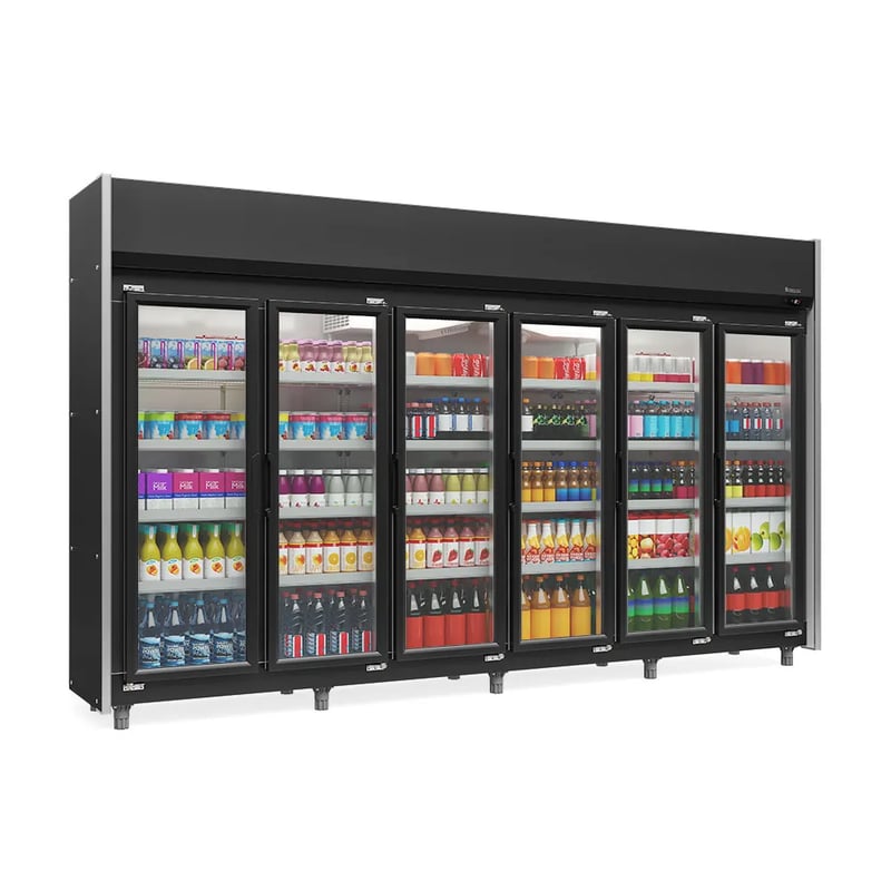 REFRIGERADOR VERTICAL AUTO SERVIÇO GEAS-6P/GELOPAR