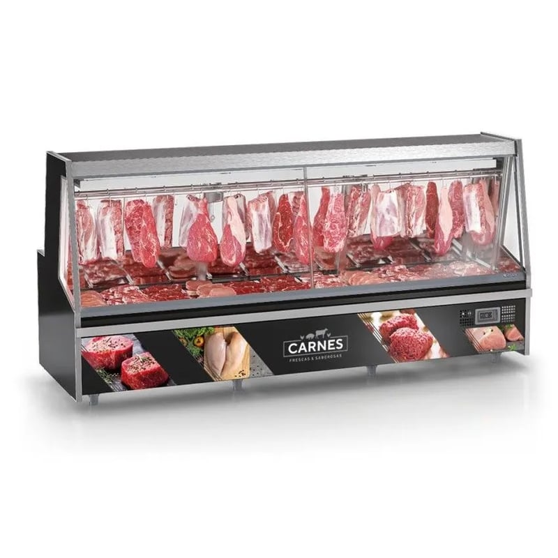 BALCÃO DE AÇOUGUE PREMIUM TURINO GELOPAR GATP-300-A COM DEPÓSITO