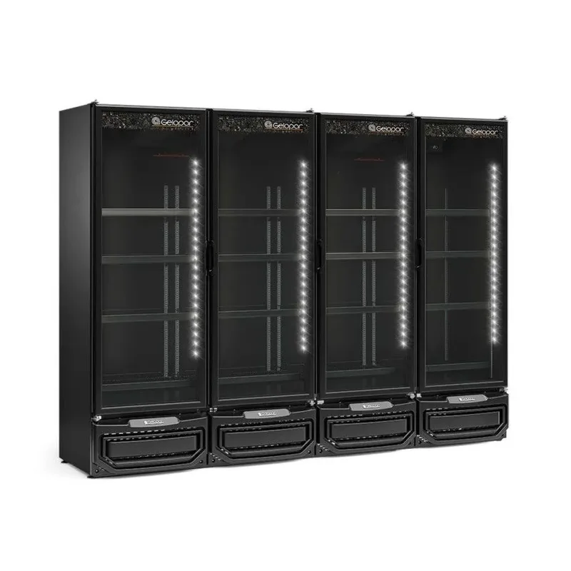 REFRIGERADOR CONVENIENCIA GELOPAR 1.979L GCVR-1950 PR LB TOTAL BLACK