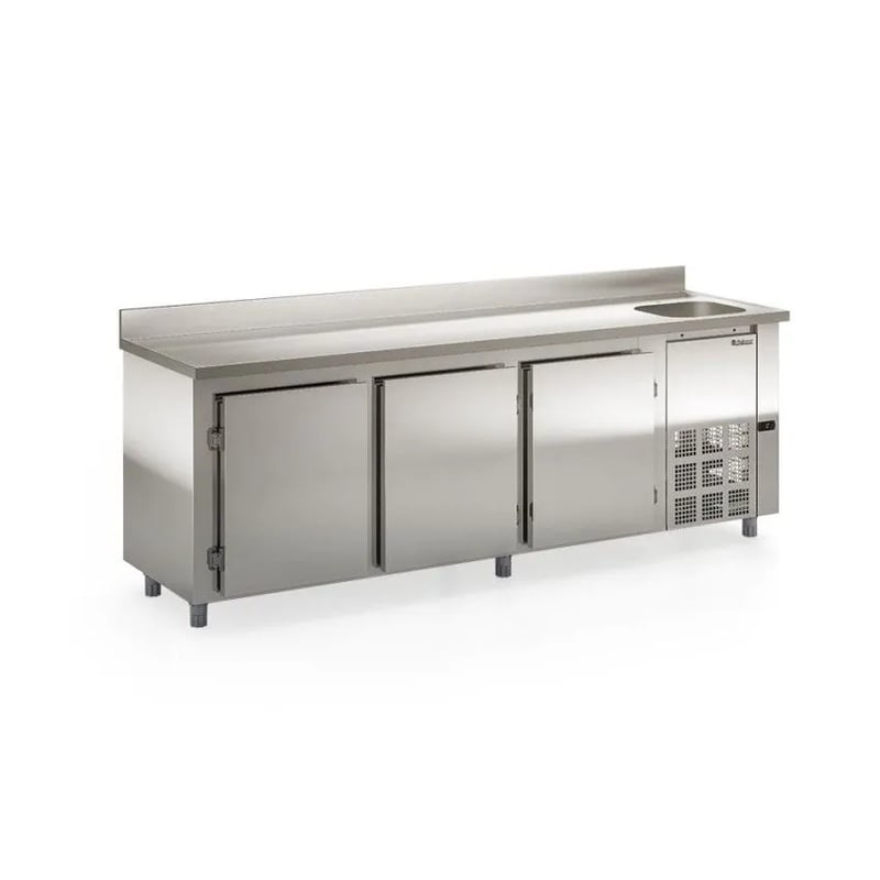BALCÃO REFRIGERADO DE ENCOSTO COM CUBA GBFE 250/CD- GELOPAR