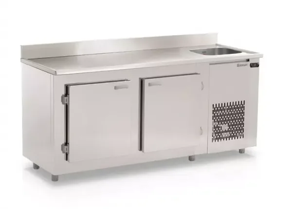 BALCÃO REFRIGERADO DE ENCOSTO COM CUBA GBFE 200 CD