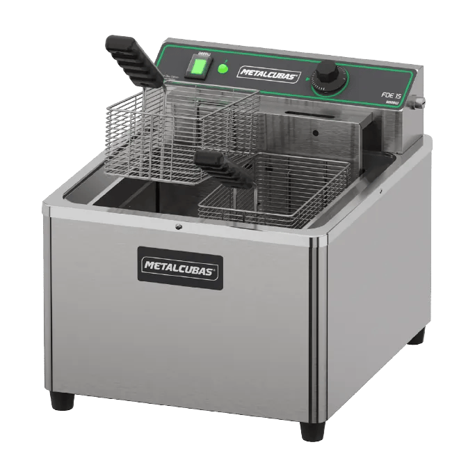 FRITADEIRA ÓLEO METALCUBAS DE MESA 15 LITROS FOE-15M 8000W ELÉTRICO