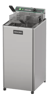 FRITADEIRA ÓLEO METALCUBAS PEDESTAL 15 LITROS FOE-15P 8000W ELÉTRICO