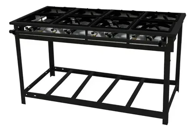 VENÂNCIO FOGÃO INDUSTRIAL VAP8-FOG 30X30 8 BOCAS ALTA PRESSÃO