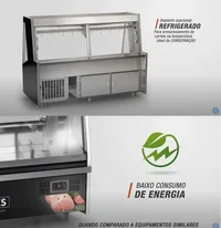 BALCÃO DE AÇOUGUE STANDARD TURINO GELOPAR GATS-200 COM DEPÓSITO