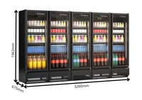 REFRIGERADOR CONVENIÊNCIA GELOPAR 2492 L CARBONO PORTA DE VIDRO GCVR - 2500 CB PR
