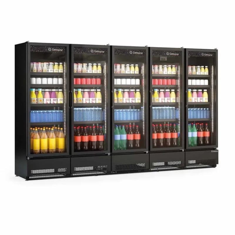 REFRIGERADOR CONVENIÊNCIA GELOPAR 2492 L CARBONO PORTA DE VIDRO GCVR - 2500 CB PR