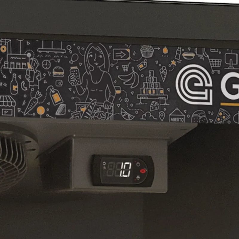 REFRIGERADOR CONVENIÊNCIA GELOPAR 2492 L CARBONO PORTA DE VIDRO GCVR - 2500 CB PR