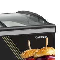 Expositor Ilha Plus Dupla Ação Vidro Curvo Gelopar GESV-290