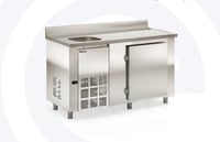 BALCÃO REFRIGERADO DE ENCOSTO COM CUBA GBFE 150/CE- GELOPAR