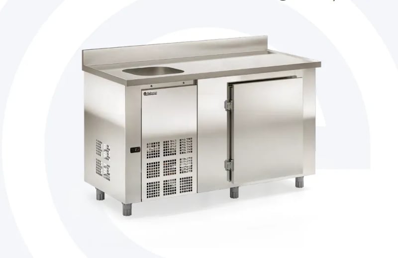 BALCÃO REFRIGERADO DE ENCOSTO COM CUBA GBFE 150/CE- GELOPAR