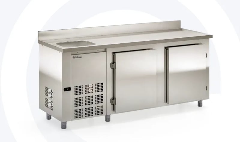 Balcão Refrigerado de Encosto com Cuba GBFE 200 CE da Gelopar