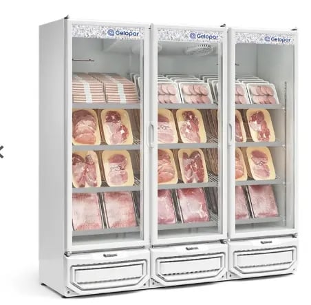 REFRIGERADOR CONVENIENCIA CERVEJA E CARNE GELOPAR GCBC-1450 CB PR 1468L CARBONO