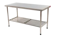 Mesa Inox 430 Lisa com Grade Inferior 190 x 70 x 90 Imeca