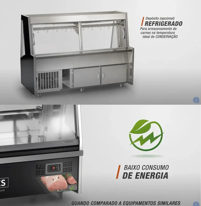 Balcão de Açougue Com Depósito Refrigerado Standard Gelopar GATS-200D